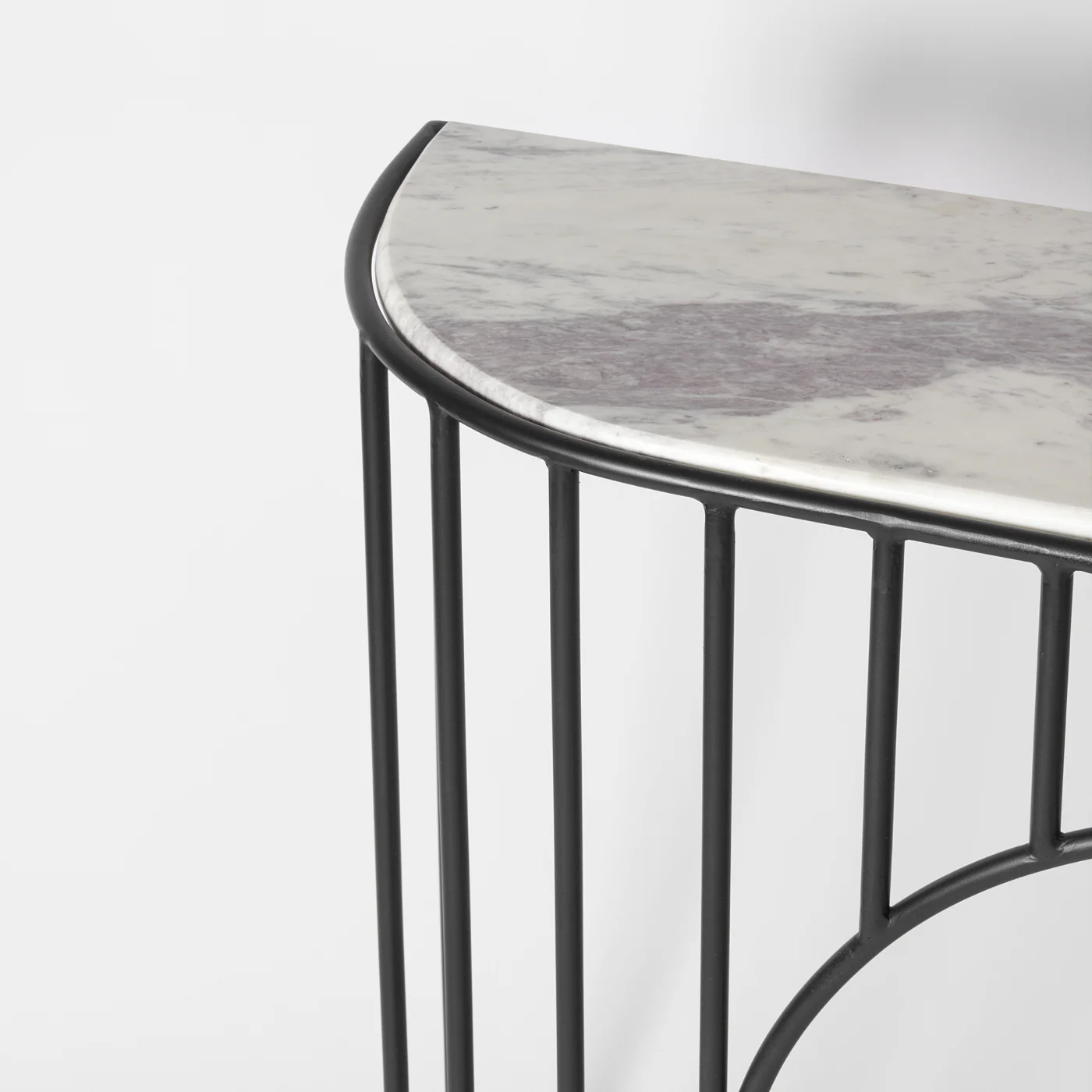 Henrick Art Deco Console Table, Marble and Black - Image 2