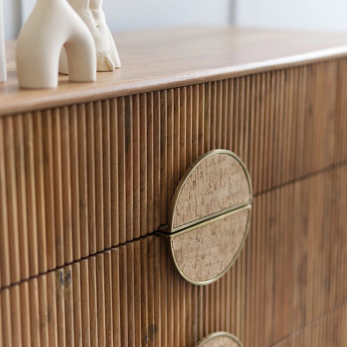 Edvard Acacia Ribbed Chest Of Drawers - Image 7