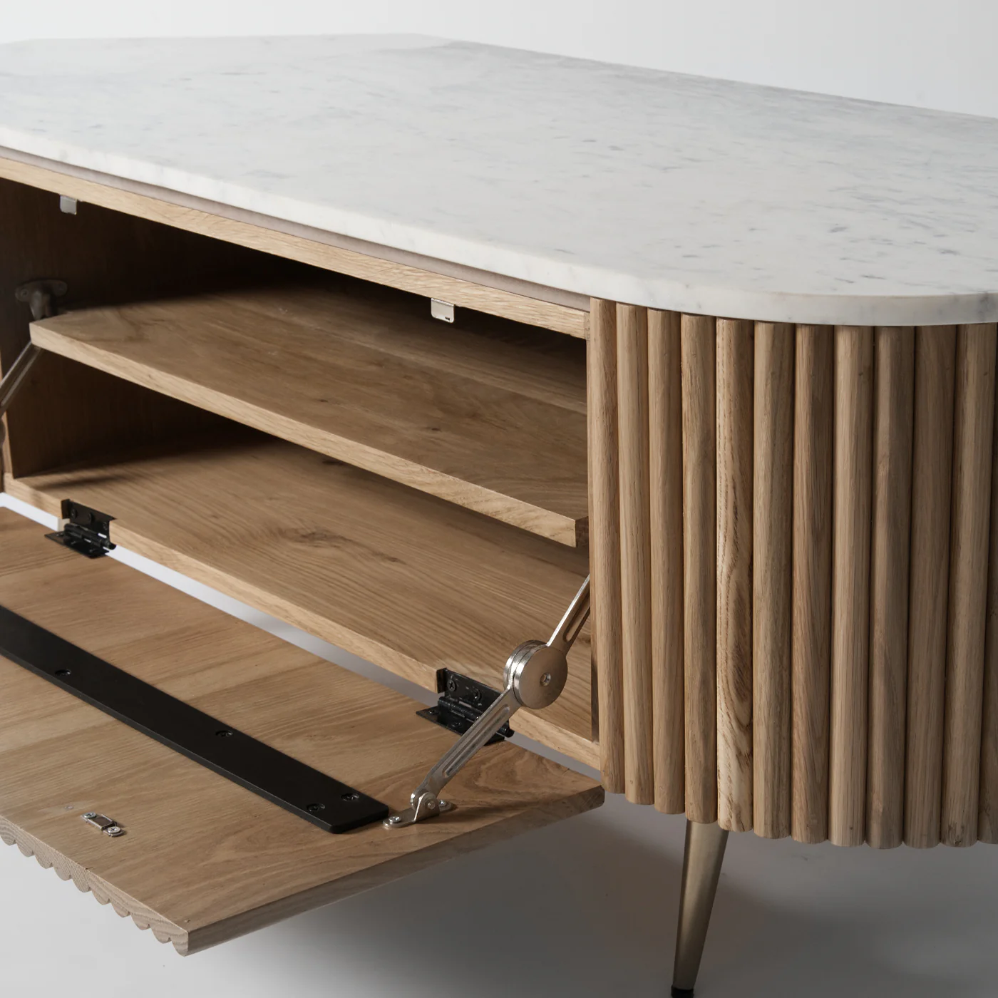 Gunhild Oak Corner Media Unit - Image 3