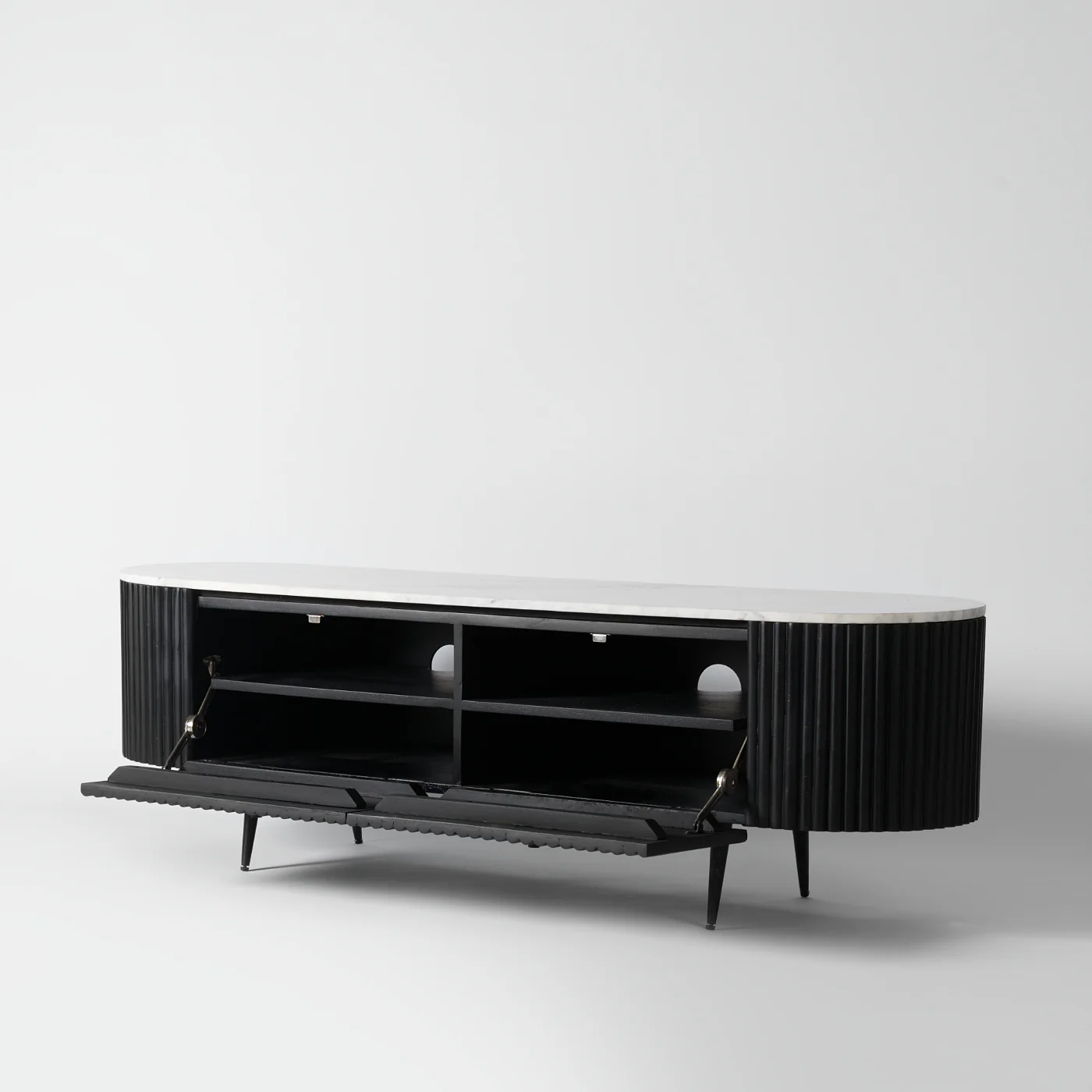 Gunhild White Marble TV Stand - Image 4