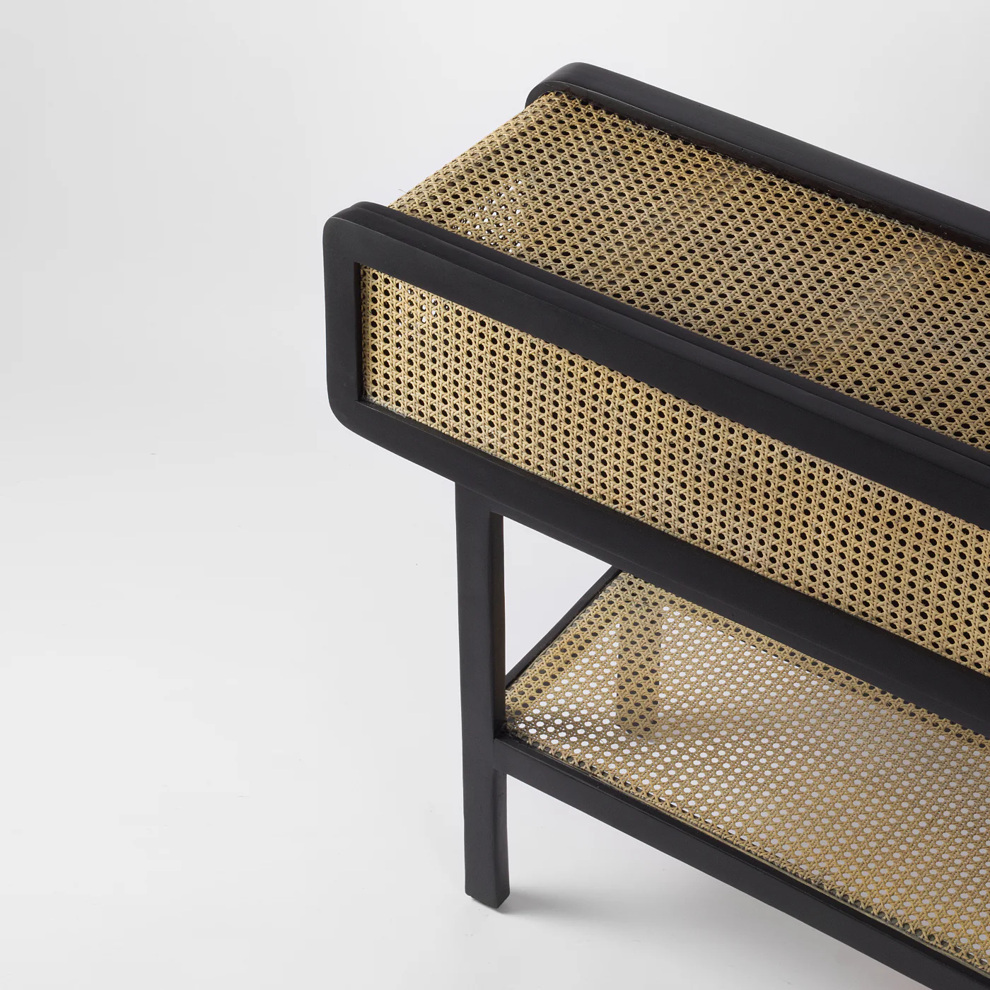 Hege Black Cane Console Table - Image 3