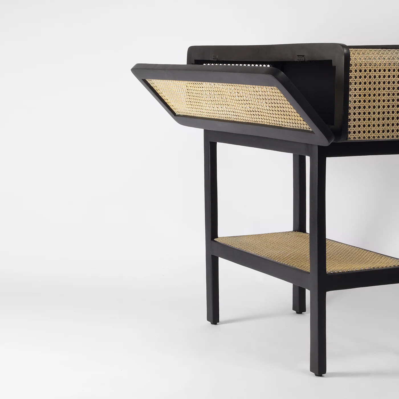 Hege Black Cane Console Table - Image 4