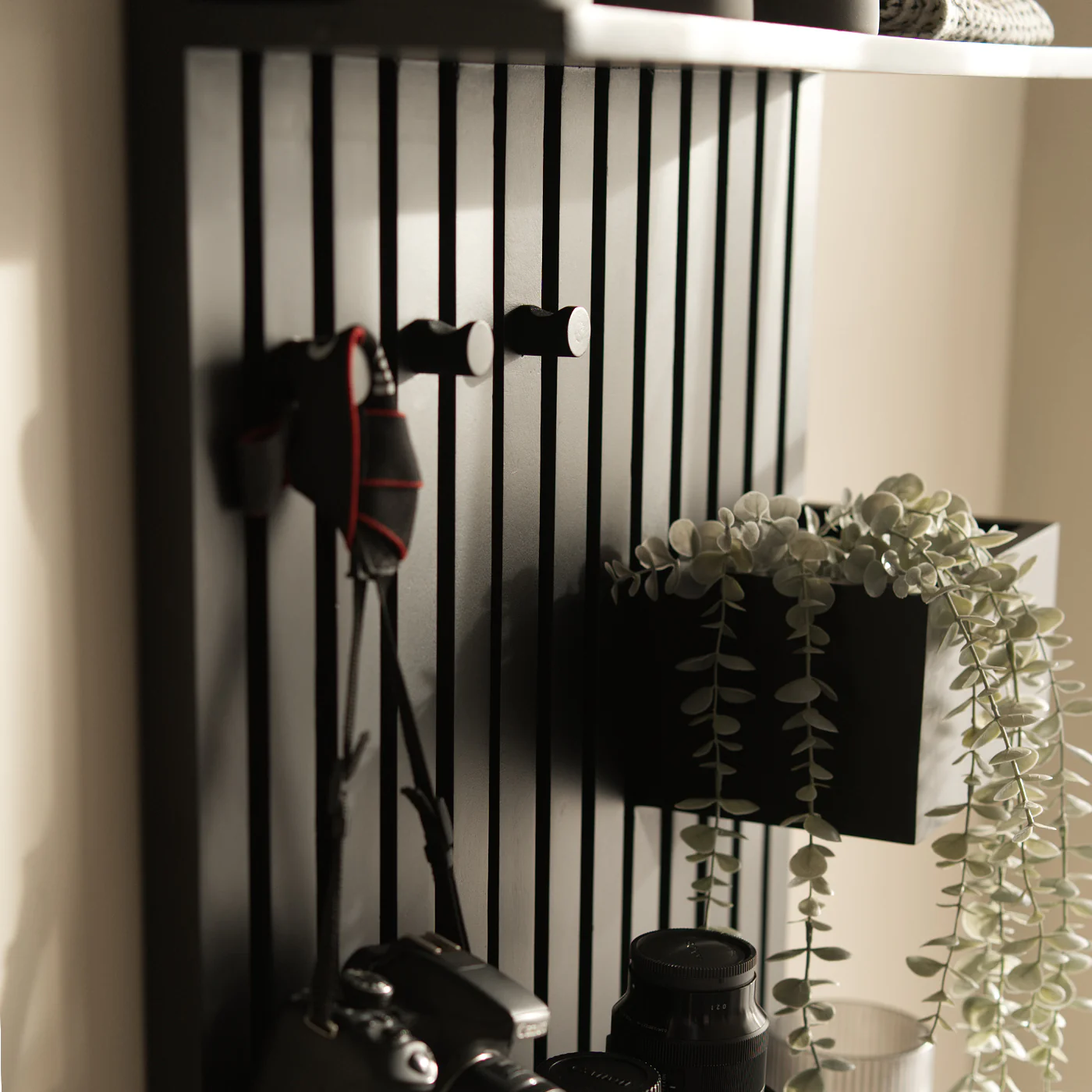Keiko Slat Black Wall Shelf - Image 5