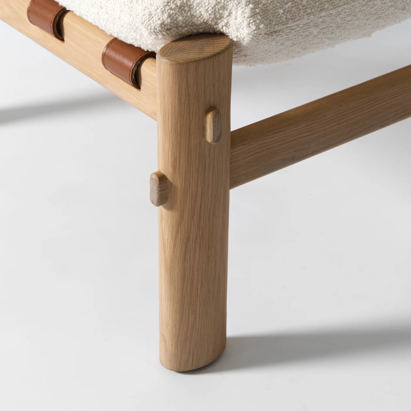 Koncept Boucle Footstool, Oak - Image 3