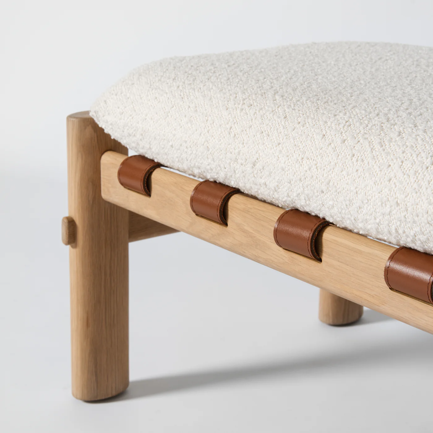 Koncept Boucle Footstool, Oak - Image 4