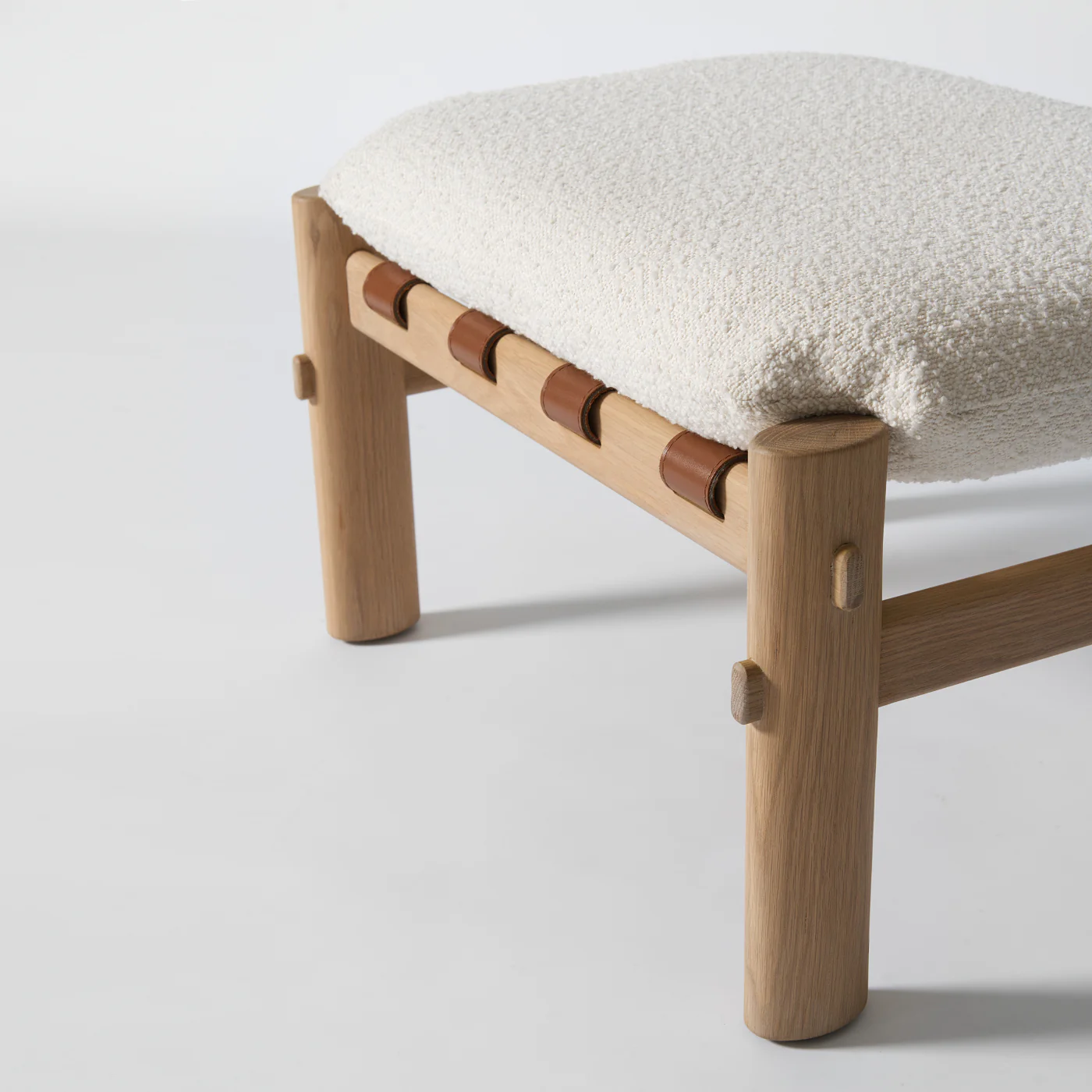 Koncept Boucle Footstool, Oak - Image 5