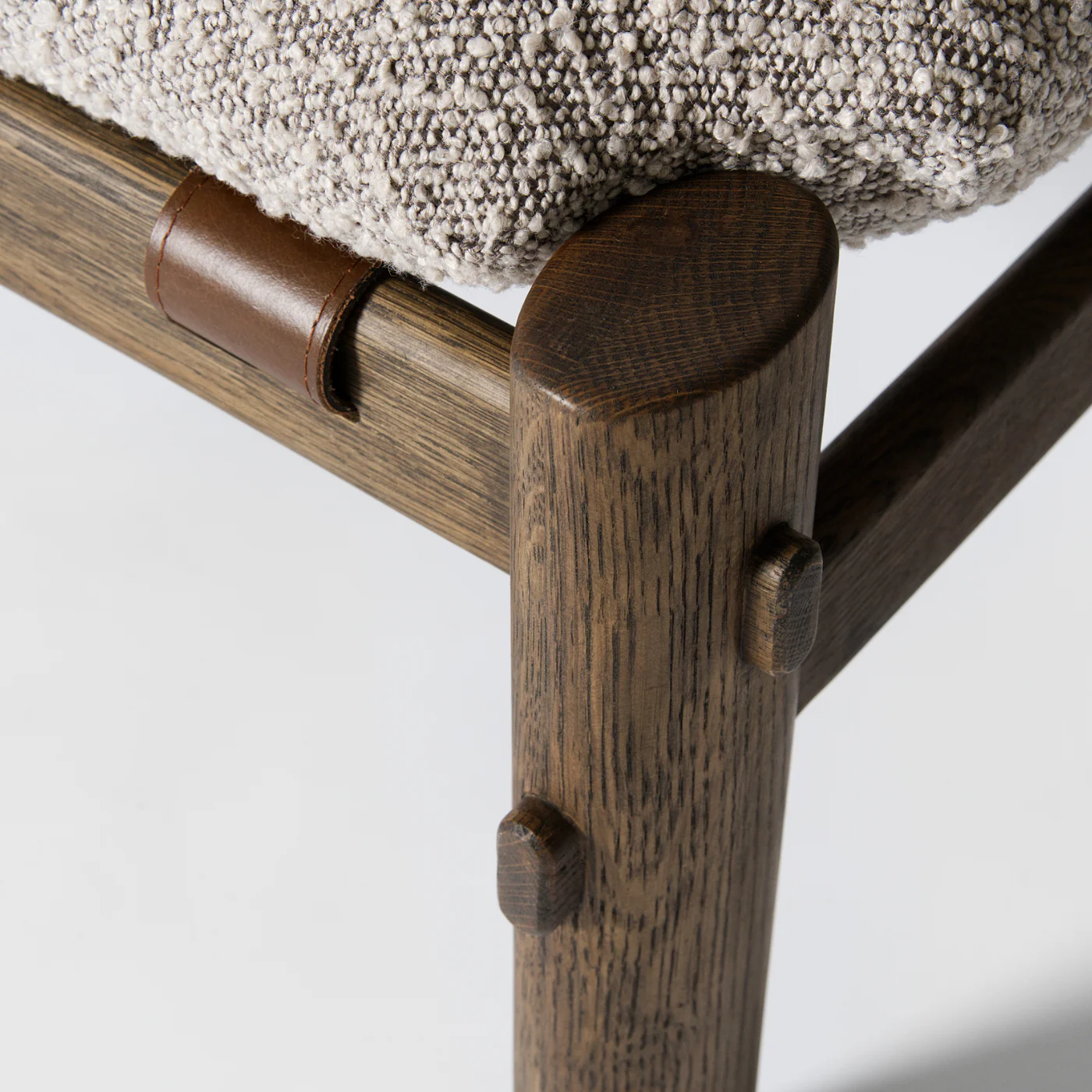 Koncept Boucle Footstool, Dark Oak - Image 3