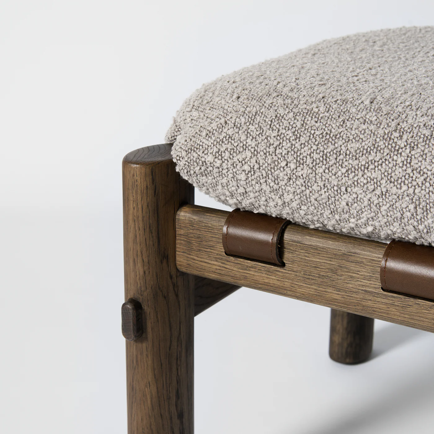 Koncept Boucle Footstool, Dark Oak - Image 4