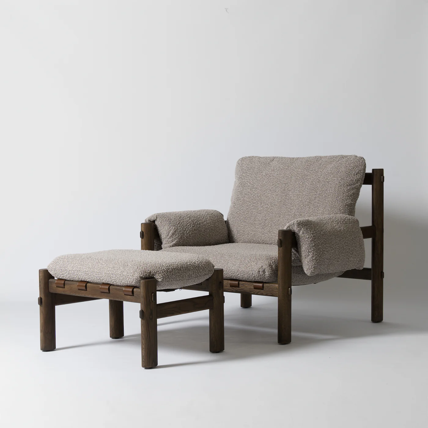 Koncept Boucle Footstool, Dark Oak - Image 5