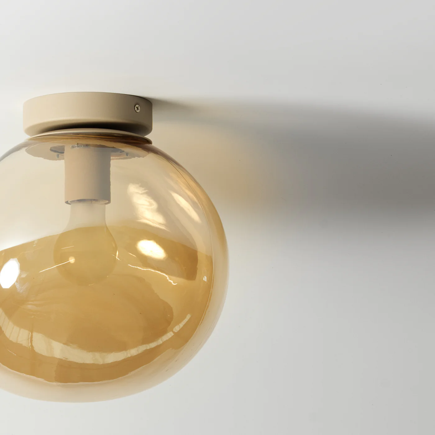 Ljus Glass Ceiling Light, Amber - Image 2