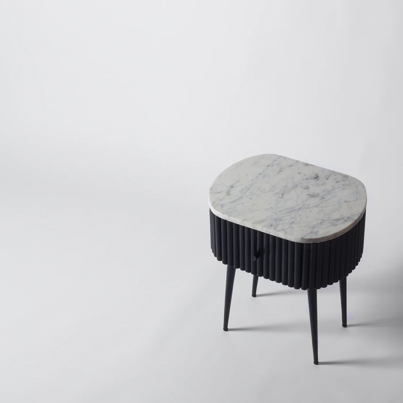 Gunhild Marble Top Bedside Table - Image 5