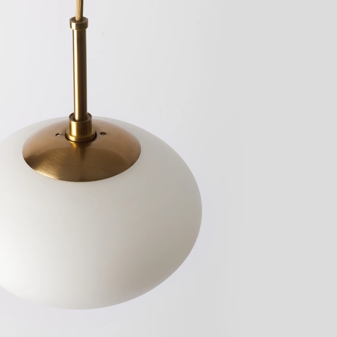 Odette White Glass Pendant Light, Small - Image 5