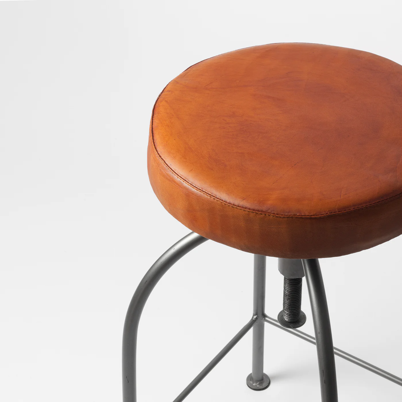 Reggie Adjustable Leather Bar Stool - Image 5
