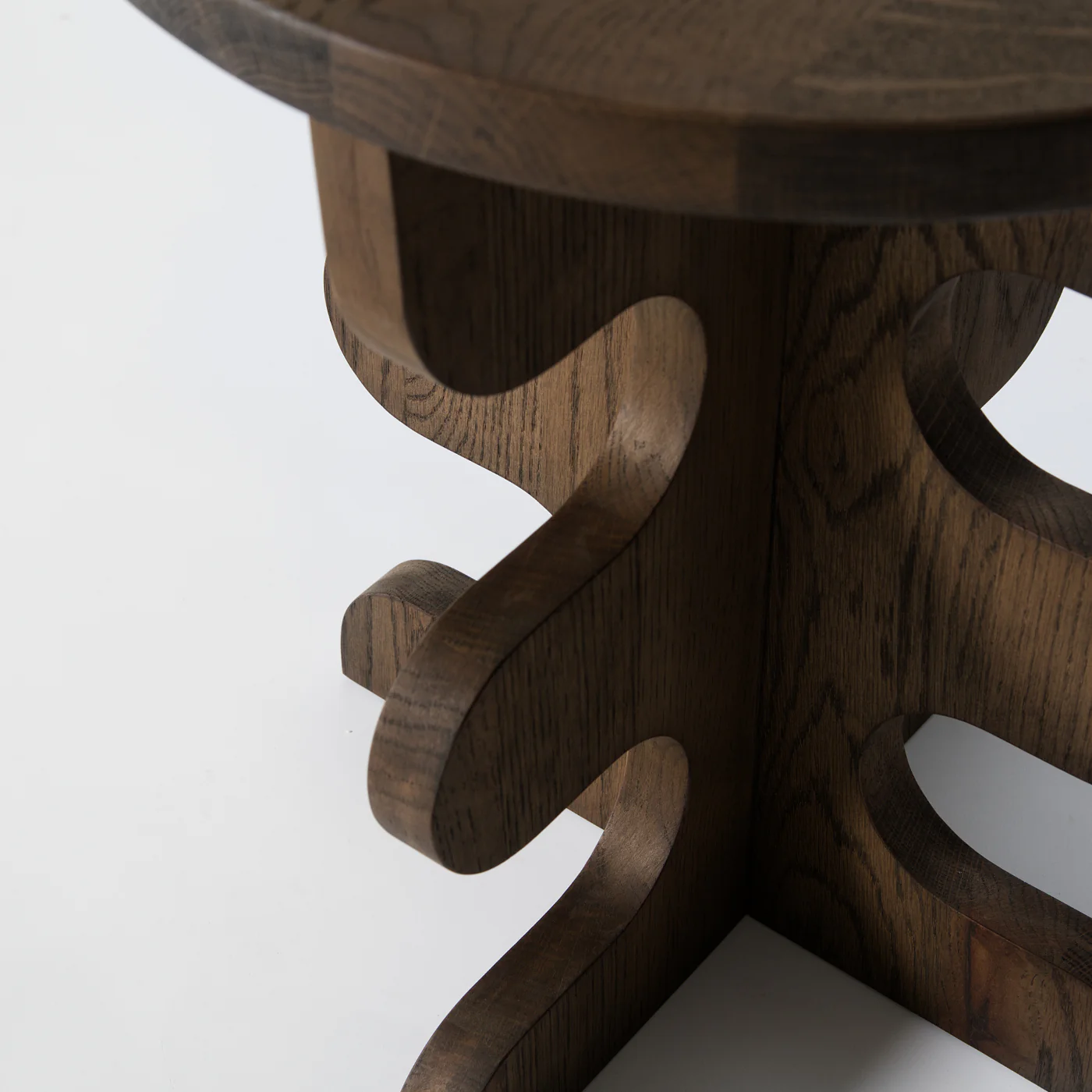 Ribform Dark Oak Side Table - Image 6