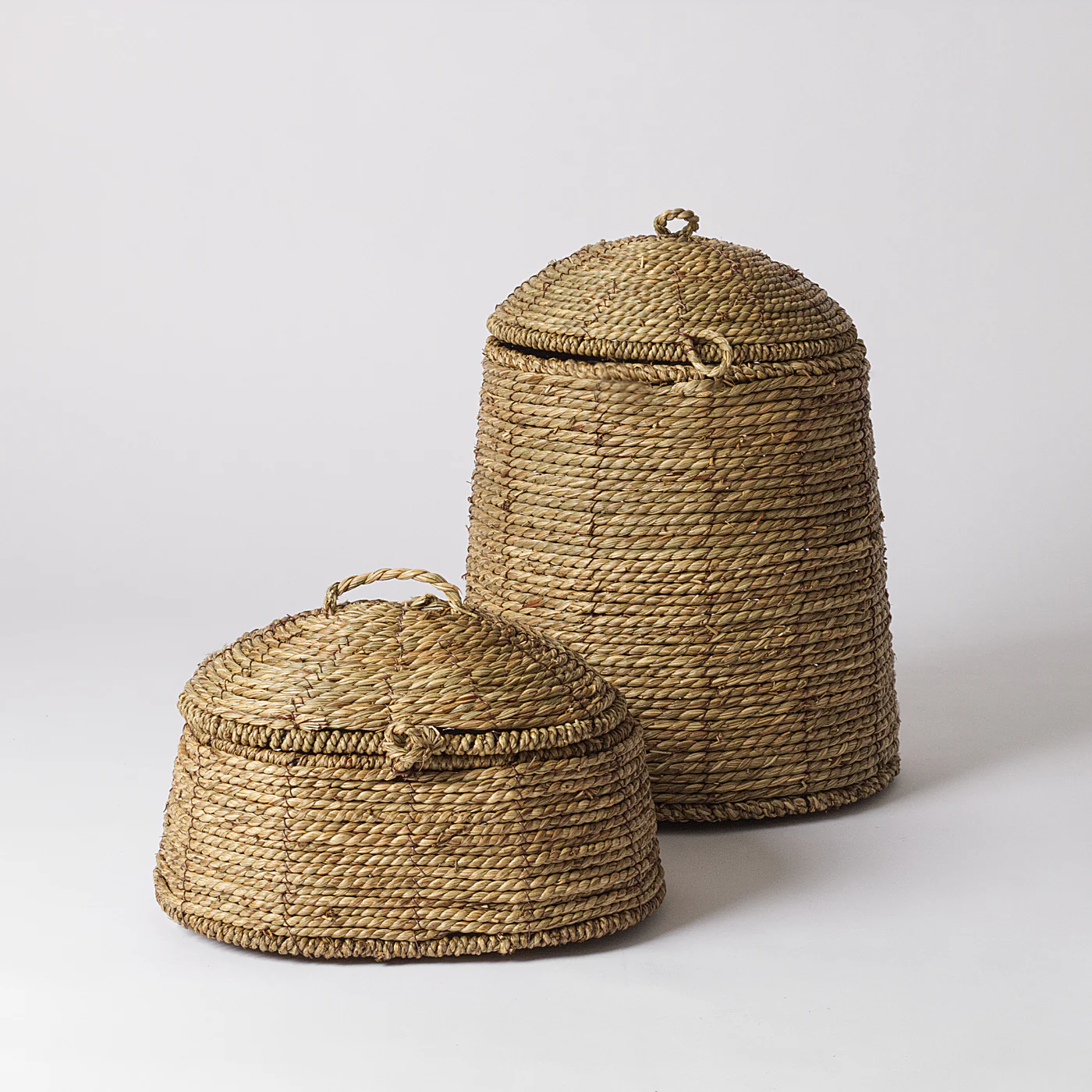 Svea Small Seagrass basket With Lid - Image 4