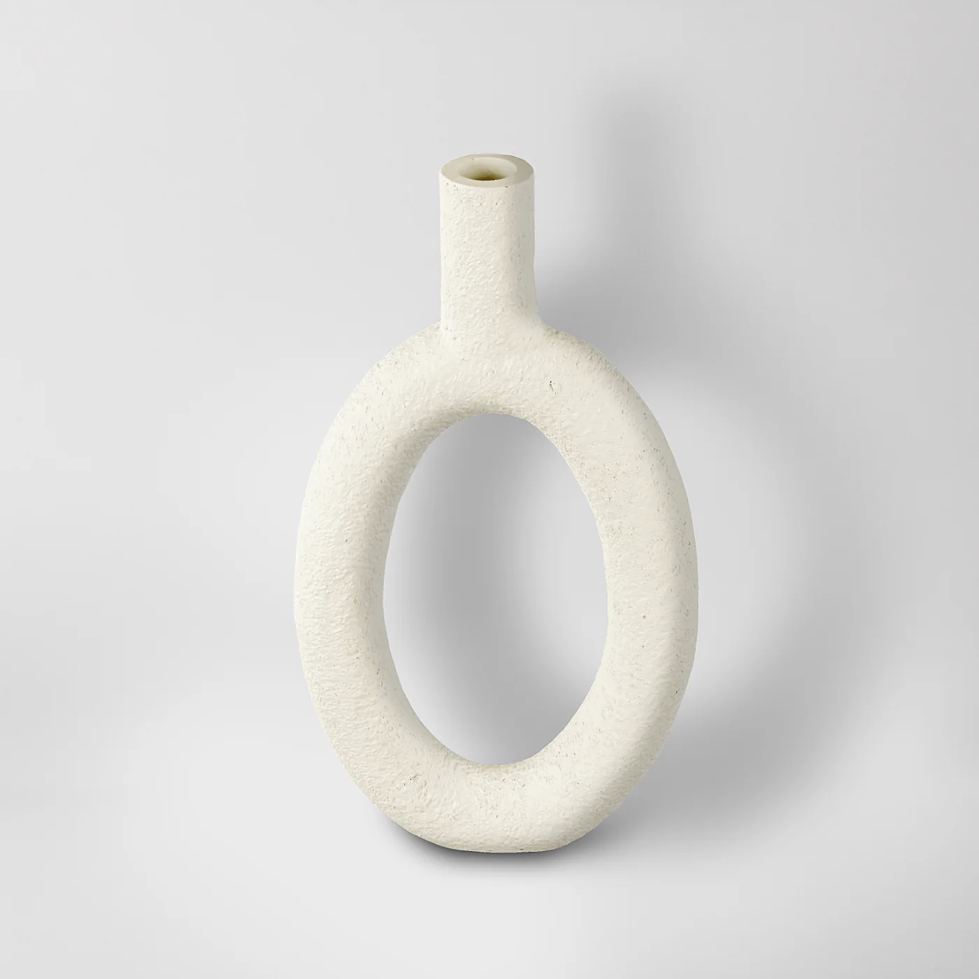 Thora White Hoop Candle Holder