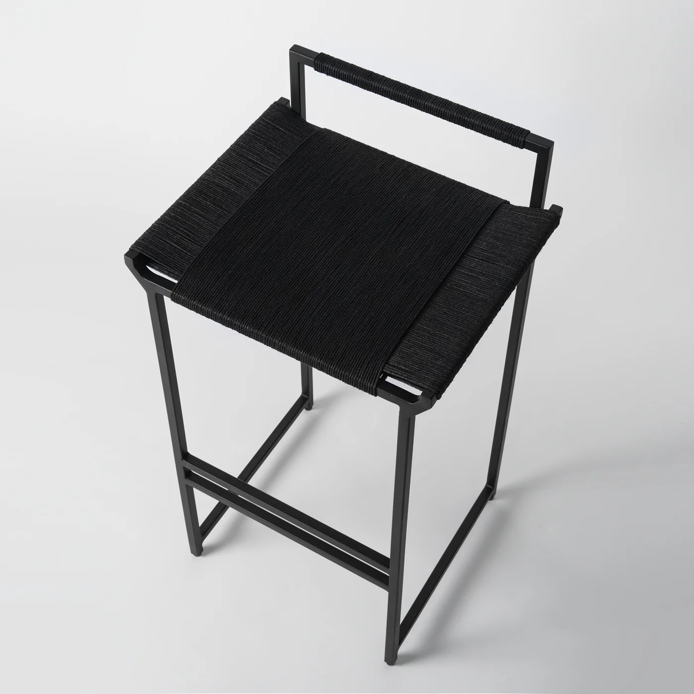 Wapu Woven Bar Stool Black - Image 6