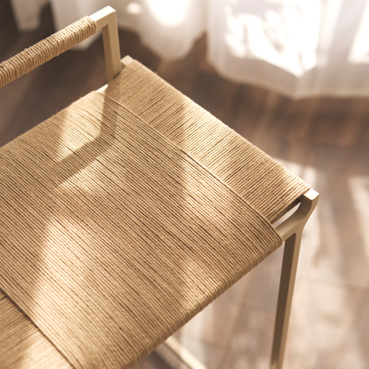 Wapu Woven Bar Stool Taupe - Image 7